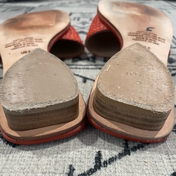 Jeffrey Cambell Leather and Raffia Slip on Sandals US 8 - Picture 6 of 8